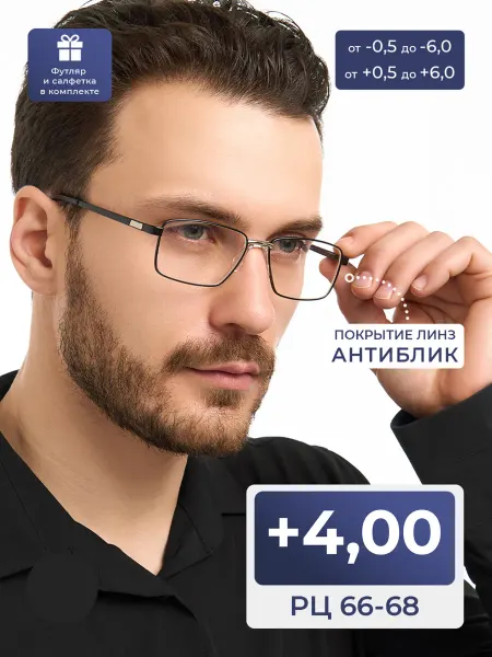 FAVARIT Готовые очки РЦ 66-68 корригирующие (+4.00) с футляром