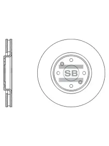 Диск тормозной Citroen Berlingo +ESP/C5/C4/Peugeot 207 05/307 05 передний SD5003