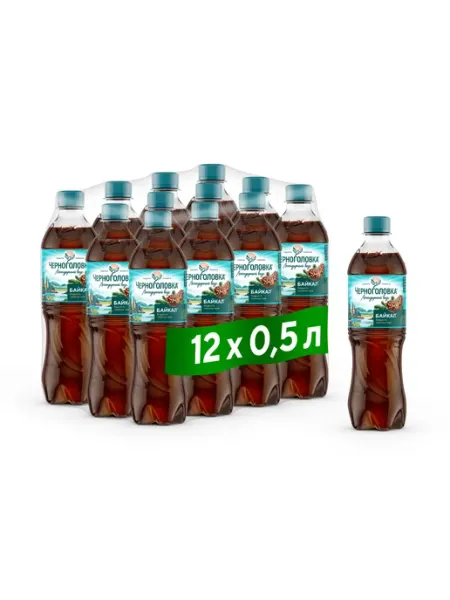 Черноголовка Лимонад "Байкал" газированный, 0,5 л х 12 шт
