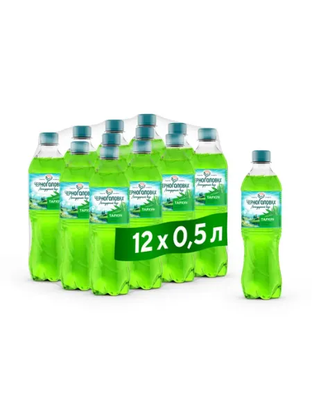 Черноголовка Лимонад "Тархун" газированный, 0,5 л х 12 шт