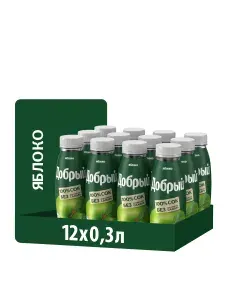 Сок Добрый Яблоко, 12 шт х 0,3 л