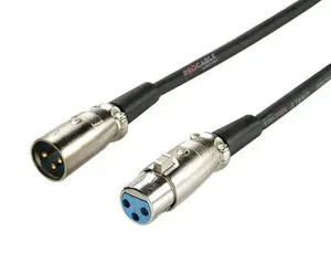 Микрофонный шнур XLR-XLR (штекер-гнездо) (в экране OD 5.0мм) Длина: 3.0 м