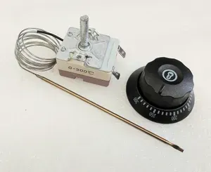 Термостат для духовых шкафов ЕС/20A/250V/0,9m/23mm/0-300С с ручкой