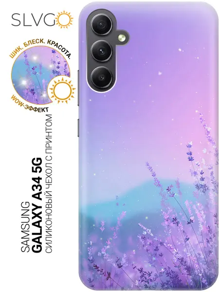 SLVGO Чехол на Samsung Galaxy A34 5G с цветами
