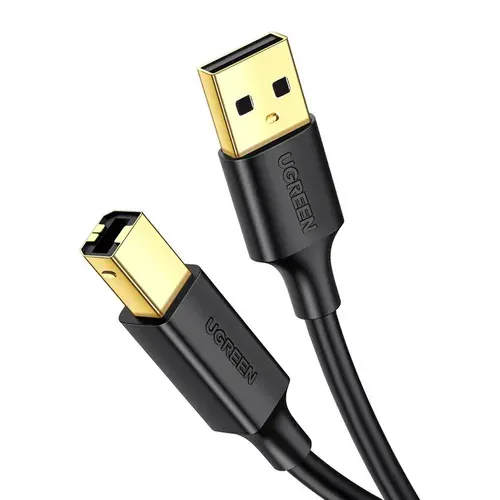 Кабель для принтера UGREEN US135 (10350) USB 2.0 A(m) to USB-B(m) Print Cable. Длина: 1,5 м. Цвет: черный