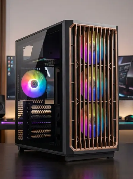 Корпус для ПК GAMEMAX F46 Dark (Темно-серый Midi-Tower ATX Micro-ATX Mini-ITX 2*USB3.0, 1*USB Type-C, 4*120мм)