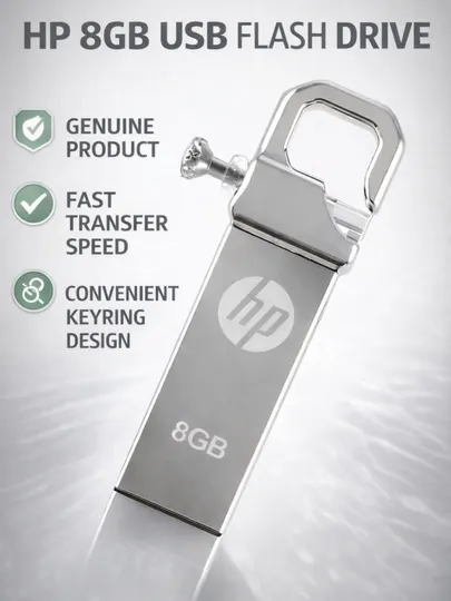 USB флешка HP 2.0/3.1 флешка, 8 GB металлическая, флешка для компьютера
