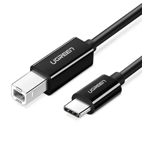 Кабель UGREEN US241 (80811) USB-C 2.0 To USB-B 2.0 Print Cable для подключения принтера. Длина: 1м. Цвет: черный