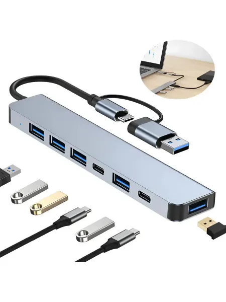 USB HUB 7 в 1 разветвитель 3.0 хаб Переходник