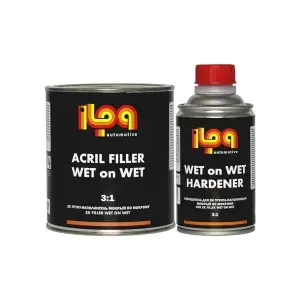 Грунт автомобильный акриловый ILPA Wet On Wet 3:1 мокрый по мокрому, черный 0,9 л. с отвердителем 0,3 л.