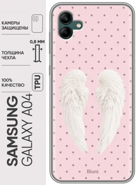 Trendmall Чехол на Samsung Galaxy A04 для девушки англе горошек