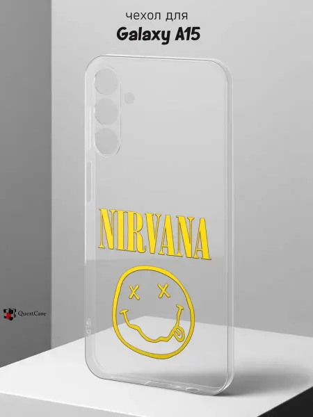 QuestCase Чехол на Samsung A15 с принтом Nirvana