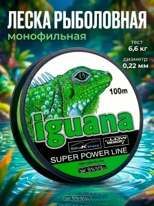 Леска для рыбалки летняя 0,22 мм, 100м, спиннинга, фидера, поводков, бисера, монофильная рыболовная леска игуана для рыбалки