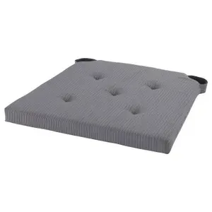 JUSTINA Подушка на стул ИКЕА, серый 35/42x40x4.0 см (10355745)