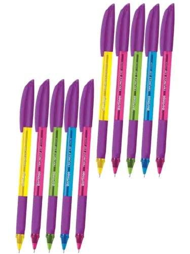 Ручка шариковая 10 шт Bеrlingo Triangle 110 Color грип 0.7мм синяя