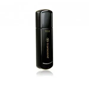 Transcend 16 ГБ USB-флеш-накопитель (TS16GJF350), USB 2.0, до 15 мб/сек, Пластик, черный