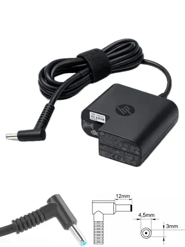 Зарядное устройство для ноутбука HP, ENVY x360 15-cp0000ur, 19.5V - 3.33A, (Штекер: 4.5x3.0мм с иглой) 65 Вт Квадратный