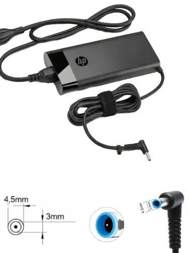 Зарядное устройство для ноутбука HP, Pavilion Gaming 17-cd2044ur, 19.5V - 7.7A, (Штекер: 4.5x3.0мм с иглой) 150 Вт Slim Round