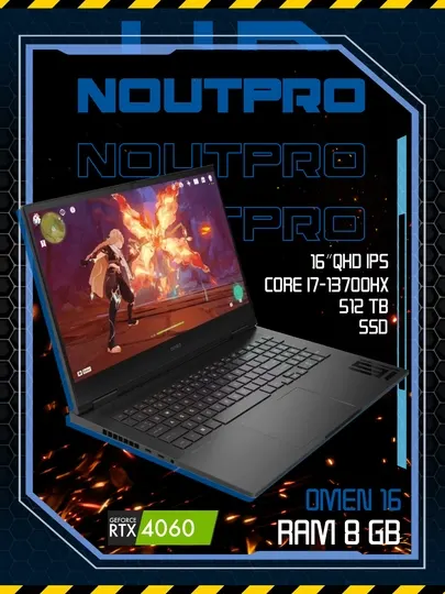Ноутбук HP OMEN 16 Intel® Core™ i7-13700HX RAM 16GB SSD 512GB RTX™4060 8GB 16.0″ QHD IPS