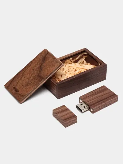 Деревянная флешка USB 2.0 в подарочной упаковке, 8, 16, 32, 64 ГБ