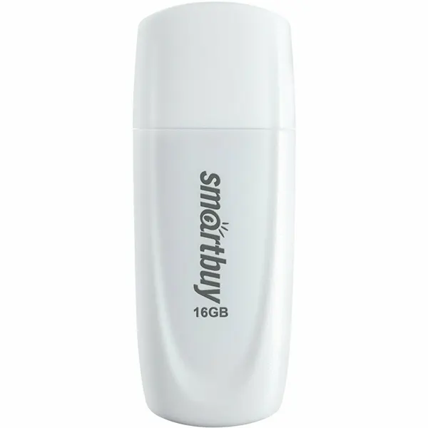SmartBuy Scout 16 ГБ USB-флеш-накопитель, USB 2.0, USB Type-A, SB016GB2SCW, белый матовый
