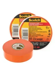 Изолента 3M 10 шт, герметизирующая лента высшего класса 3М Scotch 35 Orange 19мм х 20м х 0,18мм