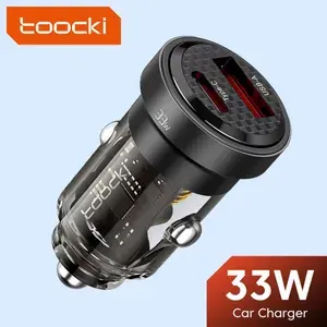 Автомобильное зарядное устройство Toocki, 33 Вт, 1xUSB-А и 1xUSB Type-C, QC3.0
