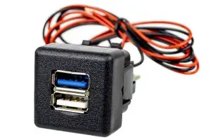 Быстрое зарядное устройство USB 3.0 на 2 слота вместо заглушки кнопки для ВАЗ 2110, 2111, 2112