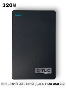 TLC Tech Link Company 320 ГБ Внешний жесткий диск (Portable Накопитель HDD 2,5" USB 3.0), Пластик, черный