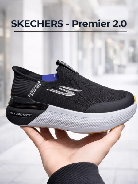 Skechers Premier 2.0 мужские слипоны-кроссовки, весна-лето, технология Hands-Free, 40-45