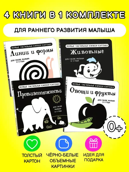 Издательство АСТ Первые книжки-картонки для глазок малыша от 0 до 2-х лет. К