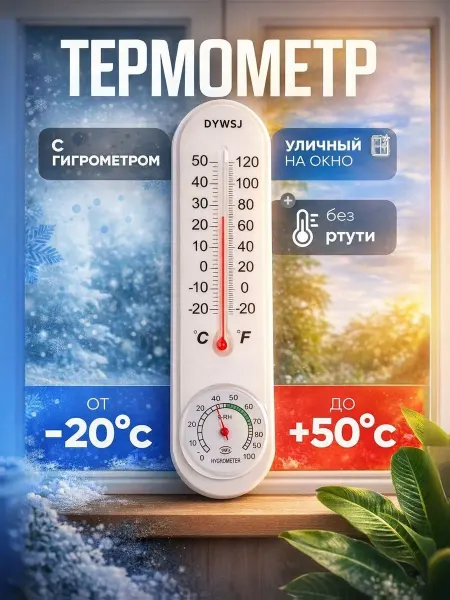 Термометр комнатный спиртовой Термометр гигрометр
