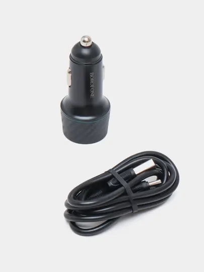 Автомобильное зарядное устройство Прикуриватель Borofone BZ21A 36W с двумя портами QC3.0