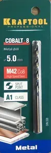 KRAFTOOL COBALT 5.0 х86мм, Сверло по металлу HSS-Co(8%) , сталь М42(S2-10-1-8)