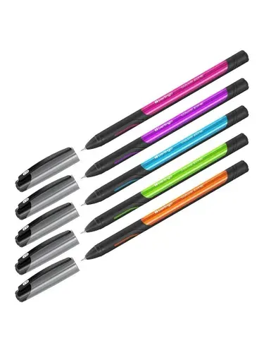Ручка шариковая Berlingo "Color Zone stick" синяя, 0,7мм, прорезиненный корпус