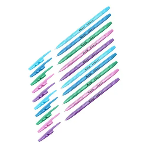 Ручка шариковая 10 шт Berlingo "Tribase Pastel" синяя, 0,7 мм