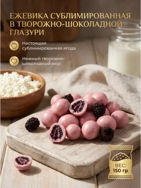 Ежевика в творожно шоколадной глазури