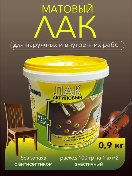 Aesthetics color Лак матовый акриловый для мебели 0.9кг
