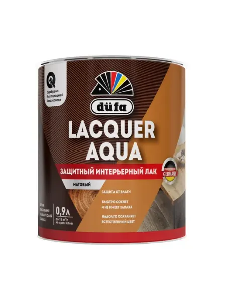 Dufa Лак акриловый интерьерный Lacquer Aqua матовый 0,9 л