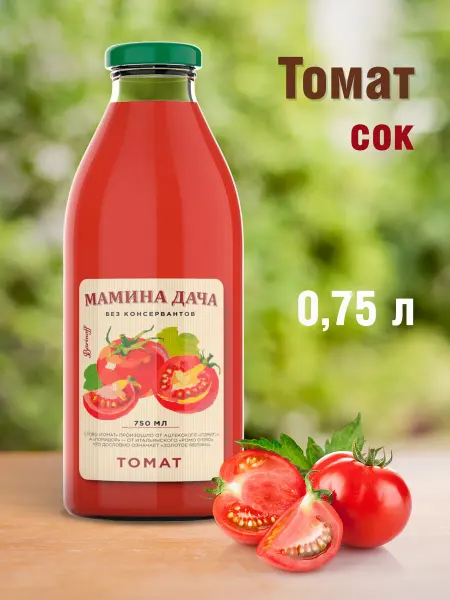 Barinoff Сок Томатный с мякотью и солью ТМ "Мамина дача" 0,75 л