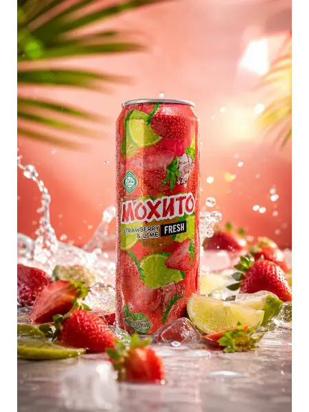 Biolife Moxito Напиток Мохито клубника лайм 0.45л 12шт