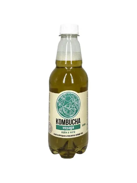 KOMBUCHA Напиток "VOYAGE" с лаймом и мятой 0,350л