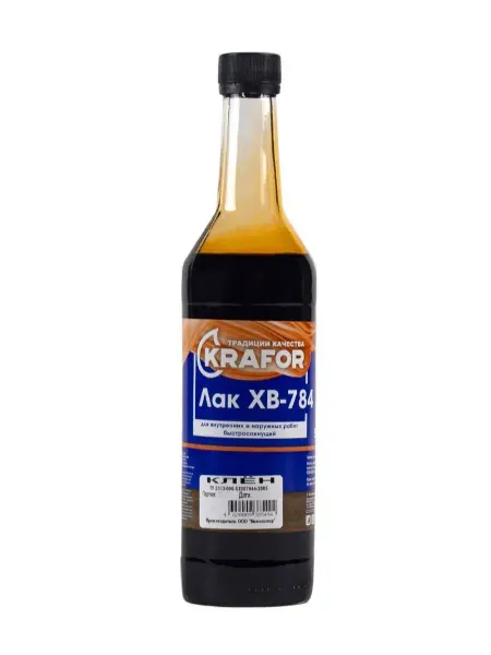 KRAFOR Лак для дерева ХВ-784, 0,5 л, клен