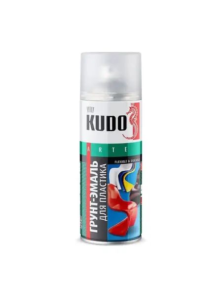 KUDO KU-6011 Грунт-эмаль для пластика аэрозольная (0,52л)