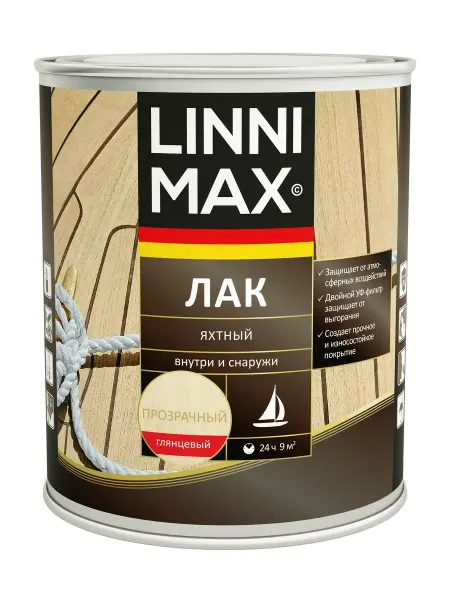 Linnimax Лак алкидно-полиуретановый яхтный 0,75 л