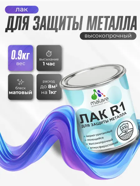 Malare Матовый лак для защиты металла высокопрочный 0,9 кг
