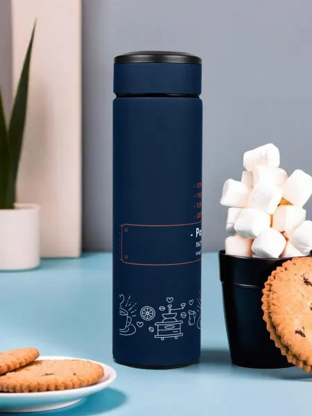 PICHSHOP Термос темно-синий для чая вакуумный 0.5 л Роман