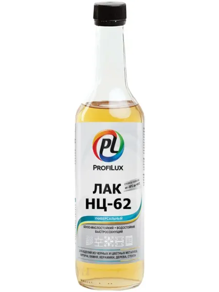 Profilux Лак универсальный НЦ-62 прозрачный 0.5 л