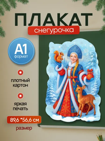 ДавайДарить! Плакат Снегурочка на Новый Год