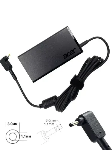 Зарядное устройство для ноутбука Acer, Aspire 1 A114-21, 19V - 3.42A, (Штекер: 3.0-1.1мм) 60 Вт Slim
